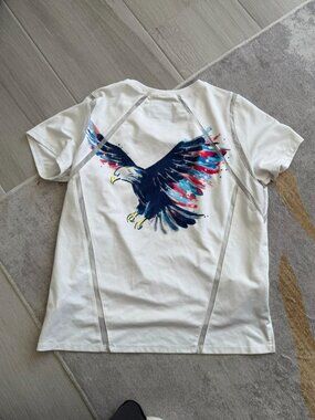 LUCKY IN LOVE x Bethanie Mattek Sands Multicolor USA Eagle Tennis Top Size Mediu